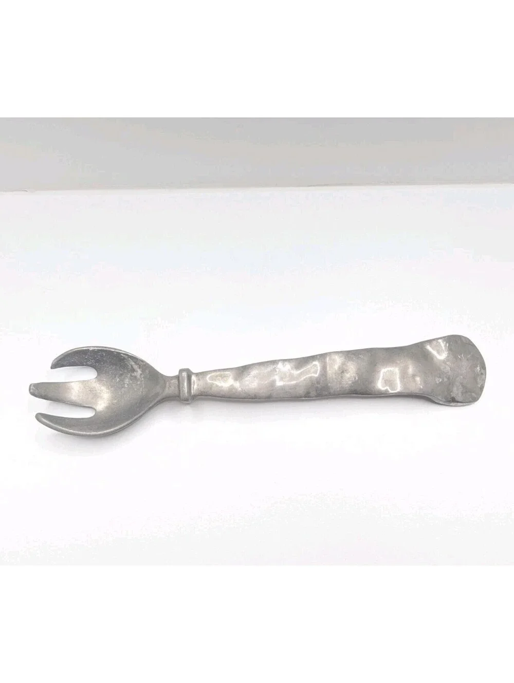 Vintage Collectible Cast Aluminum Salad Serving Spoon Sculptured 11